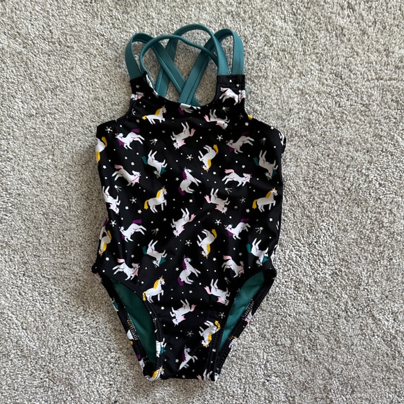 Green and black unicorn swimsuit 12 months - Picture 1 of 3
